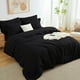 thumbnail image 1 of Juego de edredón CozyLux Queen, 7 piezas, cama en bolsa, color negro, 1 of 9