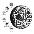 thumbnail image 5 of XMXY Decomposition Skeleton Corpses Spare Tire Cover, Universal Waterproof Cover for Jeep RV Tire Wheel Protection, 17 inch, 5 of 8