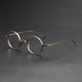 thumbnail image 1 of Montures de Lunettes en Titane Pur Rétro Petit Visage Montures en Titane Rondes Montures de Lunettes pour Haute Myopie, 1 of 6