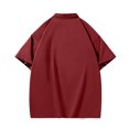 thumbnail image 4 of hoksml Man Plus Size Polos Solid Color Collared Button T Shirt Casual Loose Lapel Shirt Large Size Fashion Athletic Short Sleeve Summer Lightweight Breathable Top, 4 of 4