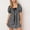 Black, variant on Womens Fashionable Cute Babydoll Short Dress Puff Sleeve Tie Mini Floral Sundress Gingham Square Neck Plaid A-Line Y2K Clothes for Summer Beach