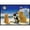 Black, variant on Golden Retriever & Kittens Watching Santa Indoor or Outdoor Mat - 18 x 27