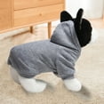 thumbnail image 5 of SPRING PARK Solid Color Pet Dog Clothes Cat Puppy Coat Winter Hoodies Warm Sweater Sweatshirt Clothing, 5 of 7