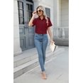 thumbnail image 6 of Zeagoo Short Sleeve Button Down Blouses for Women Tailored Business Work Shirts Summer Tops, 6 of 6