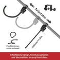 thumbnail image 3 of Garland Hanger for Door Frame Adjustable Garland Hanger for Front Door Fits 32"- 80" Doors Heavy-Duty Christmas Halloween Garlands Holder Lights & No Screws, Drilling, Glue-Damage-Free, 3 of 17