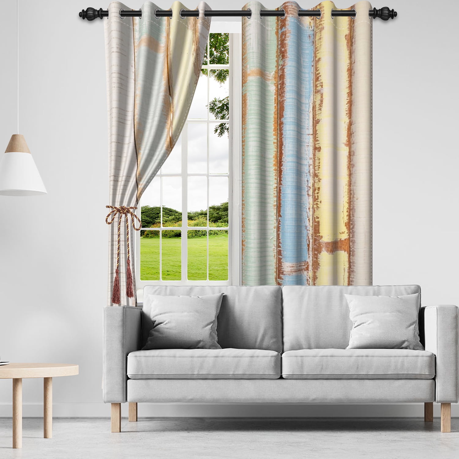 Lfeey Blackout Curtains with Grommets, Light Blocking for Farmhouse Bedroom, 52x84 inch, 2 Panels