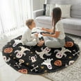 thumbnail image 3 of Retro Halloween Ghost Pattern Round Blanket,Comfortable Soft Flannel Throw Blanket,All Season,Warm Lightweight Blankets for Sofa Bed Couch Living Room Chair 60"x60", 3 of 5