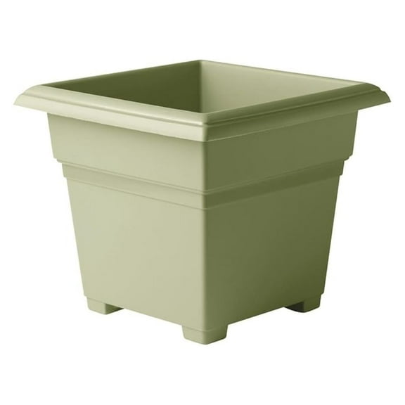 Countryside Square Tub Planter, 14-Inch - White Outdoor Planter Box - Lawn & Garden Flower Pot - 18 Quart Capacity - Classic Design for Vibrant Plants