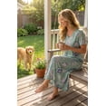 thumbnail image 6 of Dreams & Co. Plus Size V-Neck Short Sleeve Maxi T-Shirt Lounger, 6 of 6