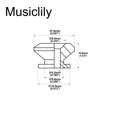 thumbnail image 2 of Musiclily Pro 14mm Steel G-type Strap Button End Pins for Acoustic Electric Guitar Bass, Nickel (Set of 2), 2 of 5