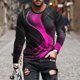 thumbnail image 1 of Blusas y camisas de manga larga con cuello redondo para hombre, blusa informal de manga larga con cuello redondo y estampado., 1 of 5