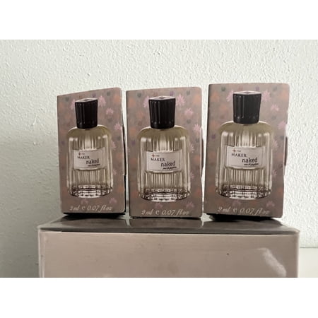 3x The Maker Naked Eau de Parfum Authentic 0.07 oz Travel Size, Unique & Fresh!