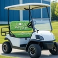thumbnail image 2 of Garronmavis Green Golf Style Universal Golf Cart Seat Cover Set Soft Bench Front Seat Cover Polyester Fabric for Most of Brand Cart Accessiores for Summer Cool, 2 of 6