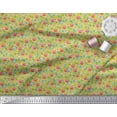 thumbnail image 3 of Soimoi Rayon Fabric Leaves & Floral Artistic Print Fabric by The Yard 42 Inch Wide, 3 of 3