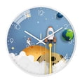 thumbnail image 1 of Reloj de pared de astronauta, silencioso, decorativo, analógico, de 8 pulgadas Estilo C, 1 of 9