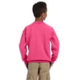 thumbnail image 2 of The Gildan Youth Heavy Blend 8 oz, 50/50 Fleece Crew - SAFETY PINK - L, 2 of 2
