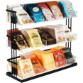 thumbnail image 1 of Organizador de bolsas de té de acero y acrílico de 3 niveles, 15 compartimentos, paquetes de azúcar, soporte de almacenamiento de estación de café para gabinetes, encimeras,, 1 of 13
