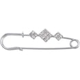 thumbnail image 2 of A-1 Fibula Brooch Safety Pin Crystal Rhombus Simple Clothing Scarf, 2 of 3