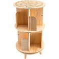 thumbnail image 5 of Tier Rotating Bookshelf 360° Revolving Bookcase Rotating Stackable Shelves Floor Standing Storage Wood Bookshelf Organizer Display Rack for Living Rooms Study Room Office Bedroom, 5 of 17
