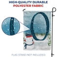 thumbnail image 3 of America Forever Winter Monogram Letter O Garden Flag Vertical Double Sided 12.5 x 18 inches American Snowman in Winter, Holiday Seasonal Flags for Outdoor Decoration, Snowfall Celebration Garden Flag, 3 of 4