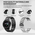 thumbnail image 4 of CIRUTVAL Samsung Galaxy Watch 6 Band Classic 43mm 47mm 40mm 44mm, Samsung Galaxy Watch 5 Band Pro 45mm 40mm 44mm,Galaxy Watch 4 Band Classic 40mm 44mm 42mm 46mm, 20mm No Gap Band Stainless Steel Metal, 4 of 8