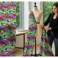 thumbnail image 5 of Soimoi Green Cotton Poplin Fabric Tropical Leaves & Wild Animal Printed Fabric 1 Yard 42 Inch Wide, 5 of 7