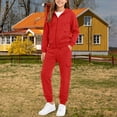 thumbnail image 5 of Boys 2 Piece Outfits Sweatsuits Zip up Hoodie Jacket Sweatshirt Cargo Pants Athletic Tracksuit Teen Kids Fall Winter Outfits, 5 of 9