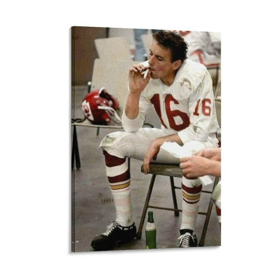 Len Dawson Canvas Poster Posters Art Print Wall Photo Paint Poster Hanging Picture Family Bedroom Decor Gift 12x18inch(30x45cm)