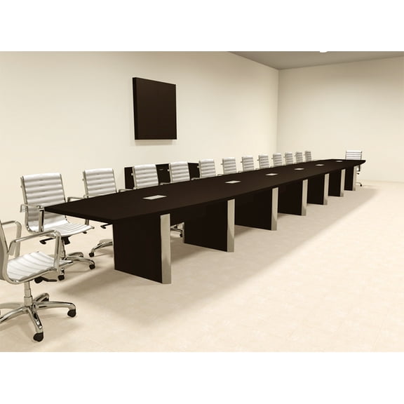Modern Boat Shaped 28' Feet Conference Table, #OF-CON-CP50