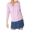 thumbnail image 2 of Suéter de punto I-N-C con mangas fruncidas morado grande, 2 of 2