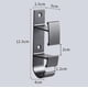 thumbnail image 2 of Gancho para toalla doble para bata, gancho para lavabo, autoadhesivo resistente, resistente al agua y al óxido, para baño y cocina, 2 uds., 2 of 5