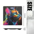 thumbnail image 2 of Bathroom Scale, Highly Accurate Digital Body Scale,Precisely Measures Weight up to 400 lbs-Painting Of Cat In The Style Of Neon Lights With Dark Background, 2 of 4