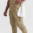thumbnail image 2 of SWSMCLT Men's Athletic Jogging Harem Hiking Sweatpants Waterproof Pants Drawstring Jogger Casual Pants Khaki XX-Large, 2 of 4