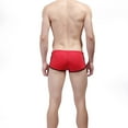 thumbnail image 4 of kpoplk Mens Swim Trunks Quick Dry Swimwear Zipper Pockets, Swim Shorts with Mesh Lining Red,L, 4 of 6