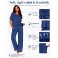 thumbnail image 4 of DAKIMOE Womens Pajama Sets Pajamas for Women Set Capri Sleepwear Short Sleeve Two-Piece Pjs Tops & Long Pants Casual Prints Lounge Sets for Women S-2XL, 4 of 10