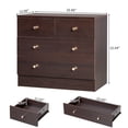 thumbnail image 5 of IVV 4-Drawer Wood Dresser for Bedroom, Wide Chest of Drawers, Storage Organization Unit for Clothing, 25.98"L x 12.99"W x 22.64"H, Brown, 5 of 9