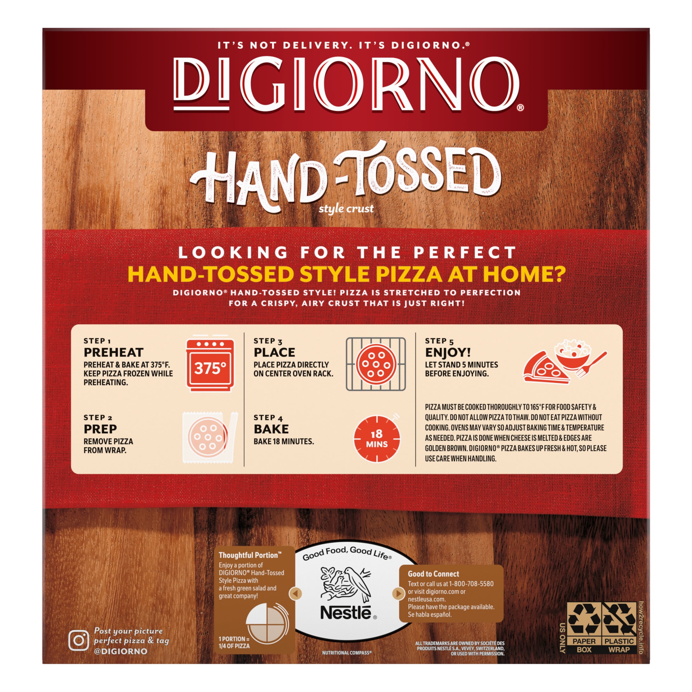 DiGiorno Cheese and Pepperoni Pizza, 17.3 oz (Frozen)
