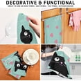 thumbnail image 2 of Cute Valentine Cat Kitchen Dish Towels Set of 6 Absorbent Hand Towels, Lint-Free 18"x28" Love Blue Dishcloths Fast Drying for Cooking Baking Home Clean, 2 of 5