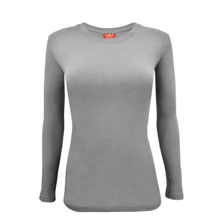 

M&M SCRUBS Women s Under Scrub Tee Crew Neck Long Sleeve T-Shirt