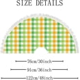 thumbnail image 2 of GZHJMY Christmas Tree Skirt Classic Checkers Pattern Xmas Large Tree Skirt 48in Chriatmas Tree Mat for New Year Holiday Party Decor with Tassel, 2 of 6