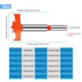 thumbnail image 5 of 5 Pieces Wood Router Bits, 30/40/45/50/60mm Carbide Woodworking Router Bits, for Decorating Drawers, Furniture and DIY (red), 5 of 5