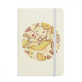 thumbnail image 1 of Illustration de Fruits Banane Carnet à Motif Coloré Couverture Rigide en Tissu Journal Classique, 1 of 3