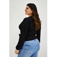 thumbnail image 3 of Blusa escote cruzado Roman Fashion Tallas Extras 11758 Negro 42, 3 of 7