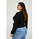 thumbnail image 3 of Blusa escote cruzado Roman Fashion /Tallas Extras, 11758 (Negro) negro 40, 3 of 7