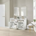 thumbnail image 4 of Gavino 60" Wood Vanity in White with Grain White Composite Stone Top and Mirror, 4 of 12