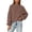 Brown, variant on Stralyhd Fall Winter Women's Sweaters Oversized Knit Crewneck Tops Holiday Warm Drop Shoulder Sweatshirts Chunky Long Sleeves Loose Outfits S