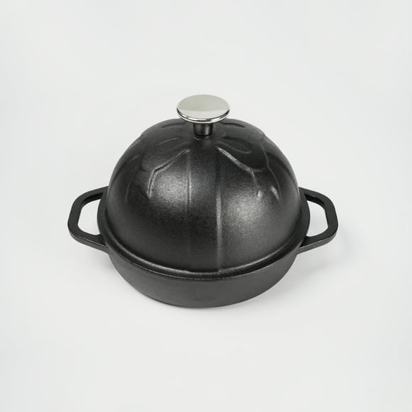 HAWOK - Cloche de pan de hierro fundido, diámetro de 6.3 pulgadas, molde para hornear de masa fermen