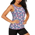 thumbnail image 2 of Balery Skull Camiseta sin mangas estampada ligera para mujer, tops de entrenamiento sin mangas, camisetas de yoga transpirables de secado rápido.-X-Large, 2 of 7