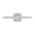 thumbnail image 3 of 1/2 Carat Diamond Cushion Shape Halo Engagement Ring in 14K White & Rose Gold (Ring Size : 7.5) (I1-I2 Clarity), 3 of 4
