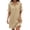 *Khaki, variant on VBVC Women's Cotton Linen Collared Shirt Dress , Summer Casual Short Sleeve Dress For Women , Ladies' Loose Fit Button Down Dress with Pockets,Army Green,S-2XL